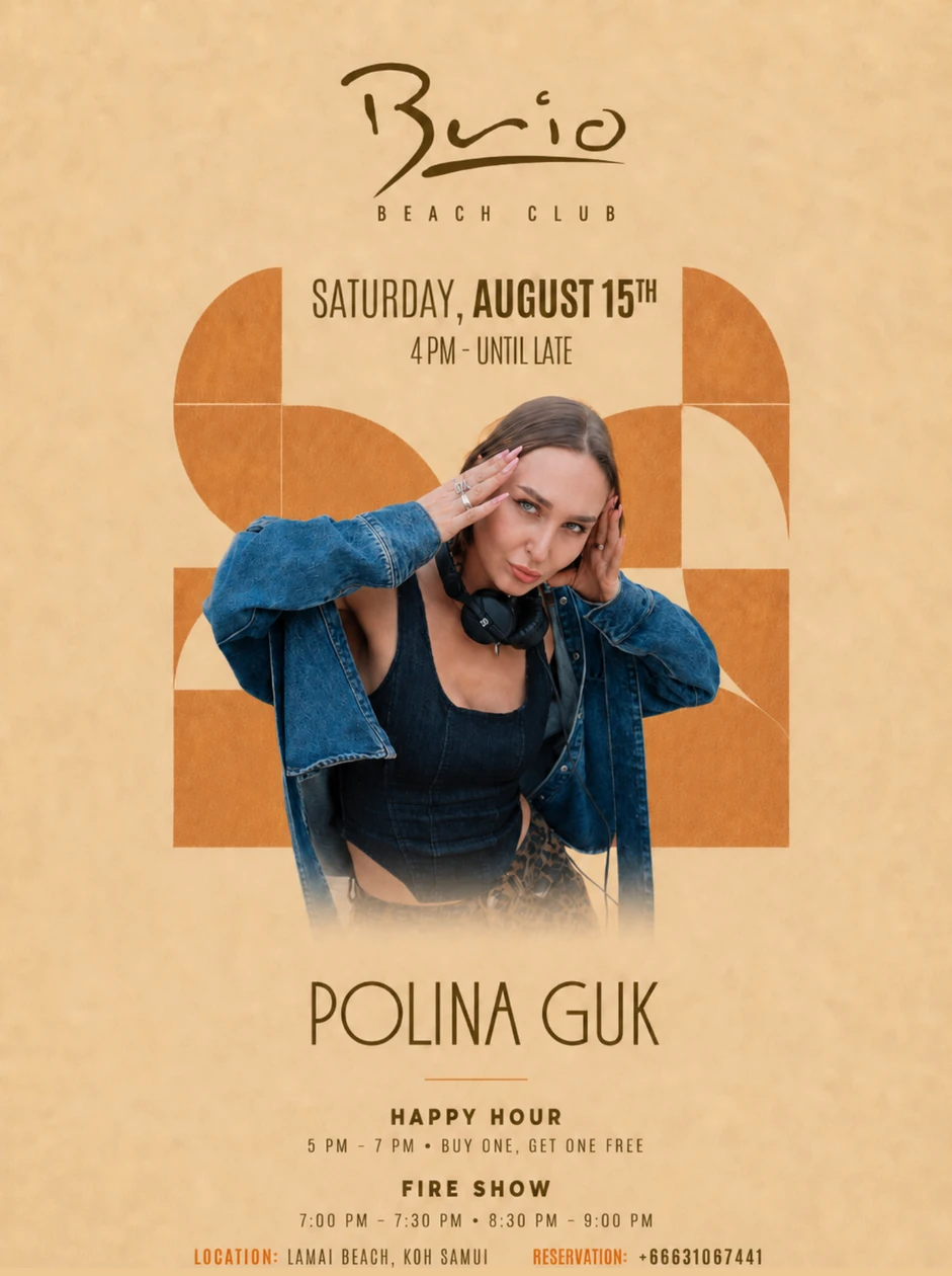 Brio Beach Club — Polina Guk — Saturday August 15