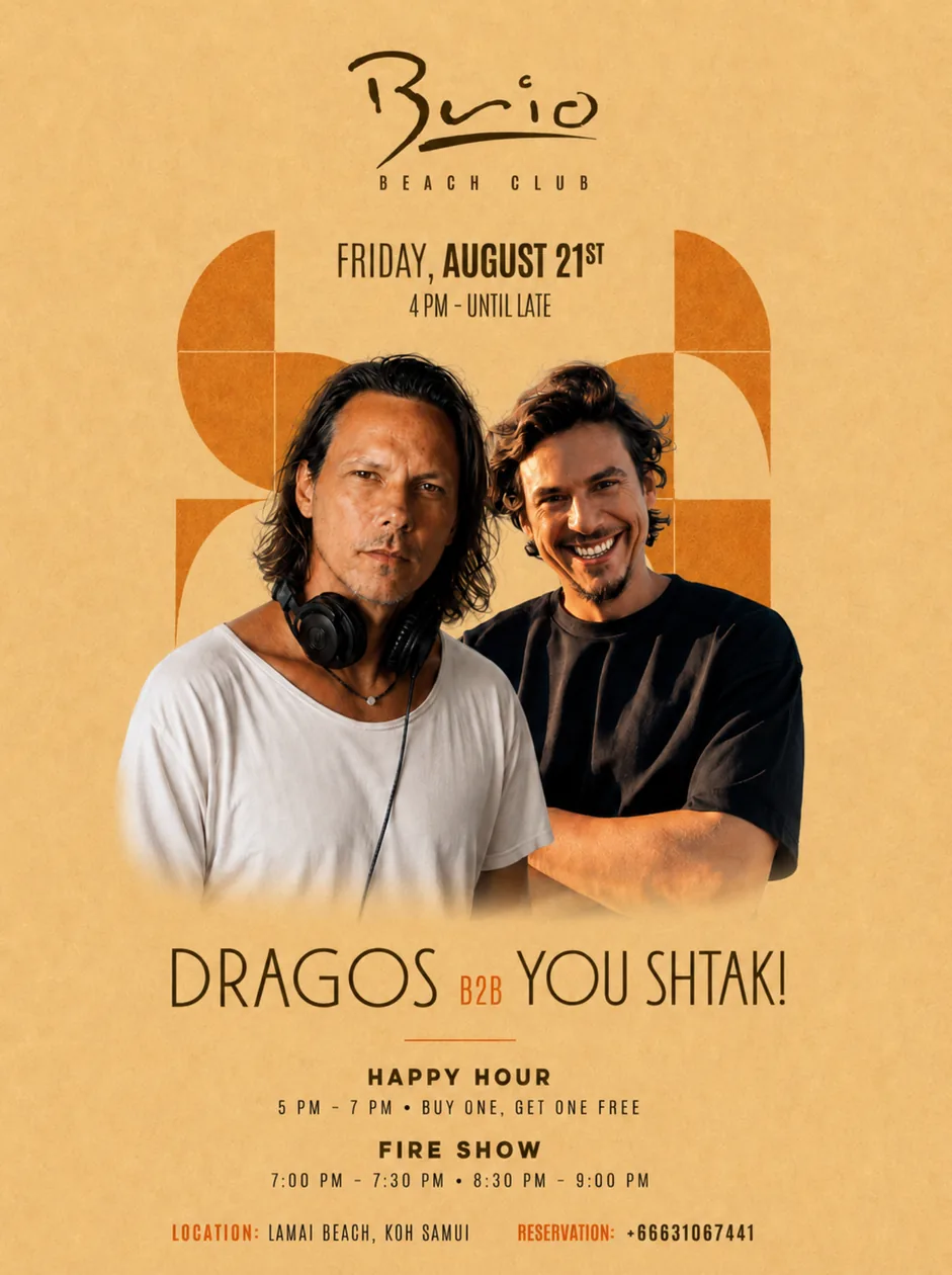 Brio Beach Club — Dragos B2B You Shtak! — Friday August 21