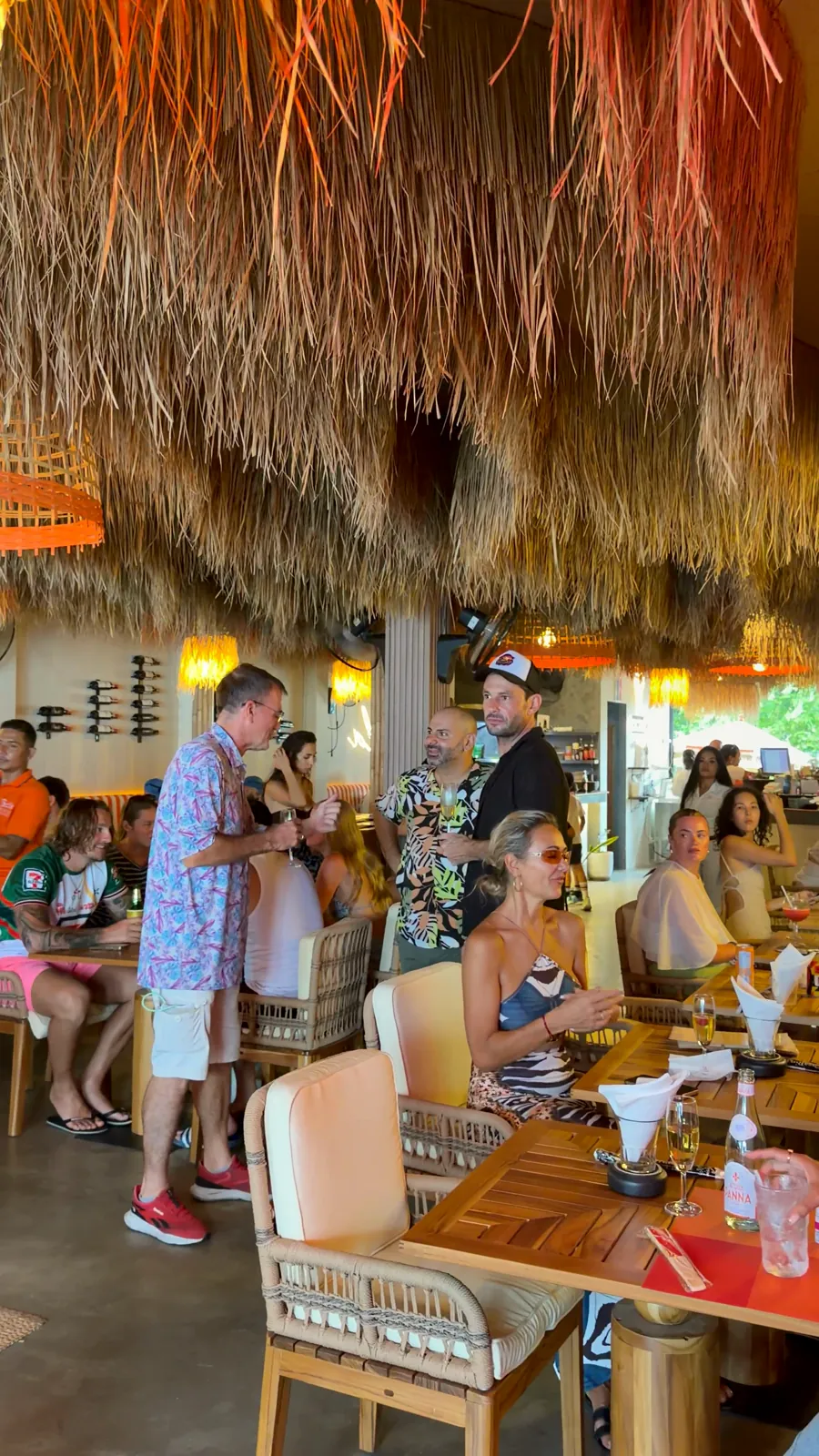 Lunch inside Brio Beach Club, Lamai